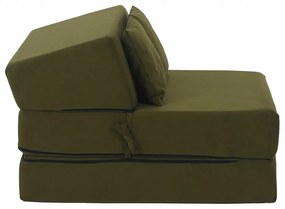 Skladacie kreslo/matrac PELOS, zelená