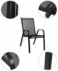 Marimex | Záhradná stolička Ramada - čierna, 6 ks | 11640612