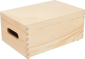 ČistéDrevo Drevený box s vekom 30 x 20 x 14 cm