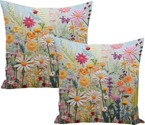 XPOSE® Set obliečok na vankúš SEDMOKRÁSKA (digitálna tlač) 43x43 cm - set 2 ks