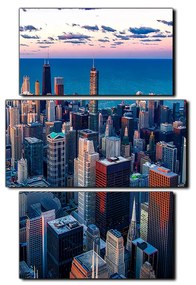 Obraz na plátne - Mrakodrapy v Chicagu - obdĺžnik 7268C (90x60 cm)