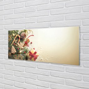 Obraz na akrylátovom skle Vetvičky darčeky perník kužele 120x60 cm