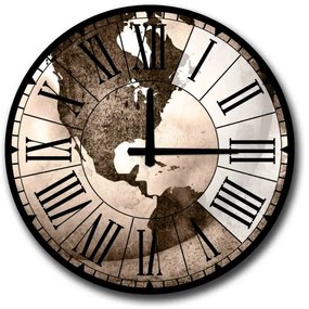 Nástenné hodiny pr. 50 cm 1xAA hnedá