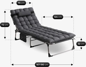 Lehátko VENUS, sivé