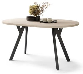 Rozkladací jedálenský stôl ARTUR béžový/čierny