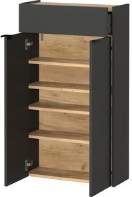 Antracitová skrinka 56x97x22 cm Ameca – Germania