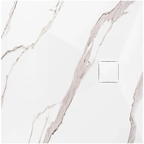 Vanička štvorcová Magnum Carrara White 90x90x2,5 Rea K7005
