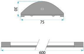 Toolight Toolight, JNH053-18N, lineárne LED svietidlo 60 cm, 18 W, 4000 K, čierna, OSW-56249