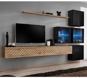 Obývacia Stena Switch XIX Line Wotan/Čierna