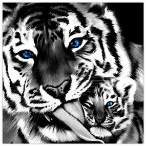 Tiger s mláďaťom, obraz