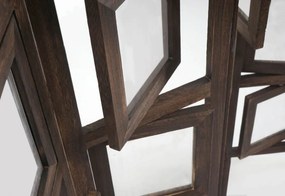 Paraván Shabby s fotorámikmi - 161 x 125 cm - Hnedá