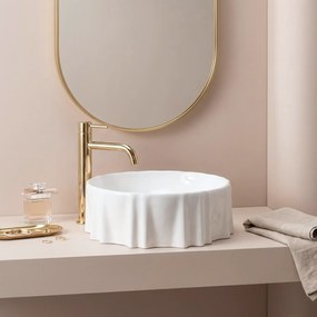 Rea Anastazja, umývadlo na dosku 390x390x135 mm, biela lesklá, REA-U0639