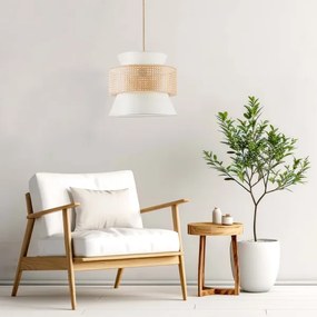 Luster na lanku GRENADA 1xE27/20W/230V pr. 40 cm béžová