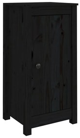 vidaXL Komoda čierna 40x35x80 cm borovicový masív