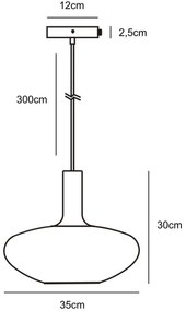 Nordlux Závesný luster z opálového skla Alton pre žiarovku E27 ø35cm 47313001