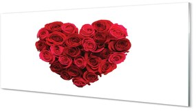 Obraz plexi Srdce z ruží 120x60 cm