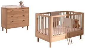 Súprava detského nábytku z dubového dreva 2 ks Forrest – Vipack