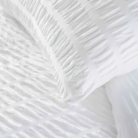 Biele krepové obliečky na jednolôžko 140x200 cm Plissia – douceur d'intérieur