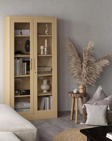 Presklená vitrína Amelia Fresh Style: béžová (1553)