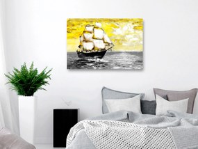 Artgeist Obraz - Spring Cruise (1 Part) Wide Yellow Veľkosť: 30x20, Verzia: Premium Print