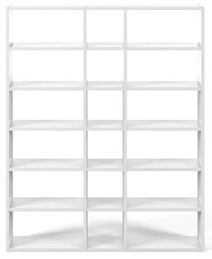 Biela knižnica TemaHome Pombal, šírka 182 cm