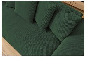 Zelená menčestrová pohovka 280 cm Voltaire – Bobochic Paris