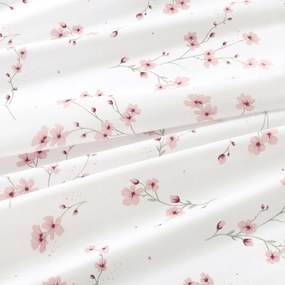 Goldea okrúhly obrus 100% bavlnené plátno - kvitnúce sakury Ø 100 cm