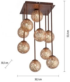 Paul Neuhaus 6238-48 - Luster na tyči GRETA 9xG9/40W/230V