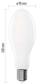 LED Žiarovka FILAMENT ED90 E40/36W/230V 4000K 6000 lm