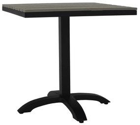 Záhradný stôl, sivá/čierna/kov/artwood, NAKUL