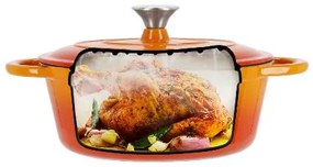 Silvercrest®  Liatinový pekáč, 3 l (oranžová)  (100393109)