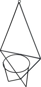 NÁSTENNÝ DRŽIAK NA KVETINÁČ SIMPLY 63X29X17 CM ČIERNA