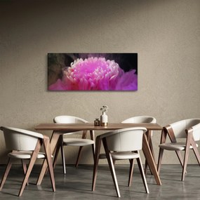 Obraz kvetiny v ružovom dyme (120x50 cm)
