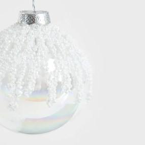 Závesná vianočná dekorácia FJER s perlami 711602