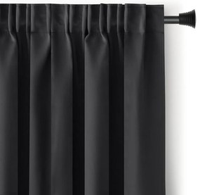 Restilo Záves Blackout Oxford Pleat čierna, 140 x 245 cm