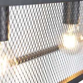 Inteligentné priemyselné závesné svietidlo čierne vrátane 4 WiFi A60 - Cage Wire