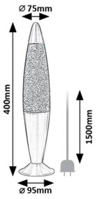 Rabalux 76113 - LED Lávová lampa GLITTER 2 LED/25W/230V