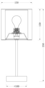 Globo 15190T - Stolná lampa THEO 1xE14/40W/230V