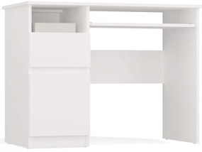 Písací stôl Porto 98 cm biely ľavý
