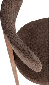 Hnedé čalúnené jedálenské stoličky v súprave 2 ks Nadia – MOME