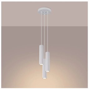 Biele závesné svietidlo ø 19,5 cm Gleam – Sollux