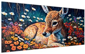 Obraz - Maľované srne (120x50 cm)
