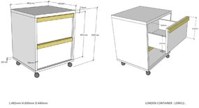 Biela detská skrinka 48x60 cm London – Vipack