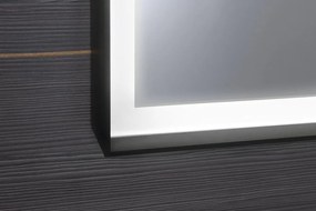 Sapho Sapho, SORT LED podsvietené zrkadlo 1200x700mmm, čierna mat, ST120