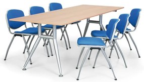 Rokovací kancelársky stôl WIDE, 180x80 cm, breza