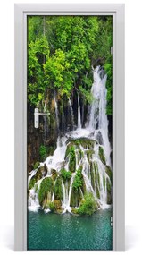 Fototapeta na dvere vodopád v lese 75x205 cm