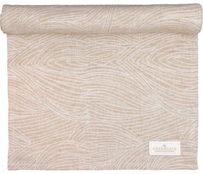 GREEN GATE Bavlnený behúň Jacquard Wilja Beige 140 x 45 cm