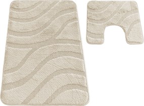 DY Kúpeľňová sada koberčekov s výrezom Symphony - krémová