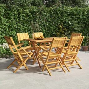 Skladacie záhradné stoličky 6 ks 55x61x90 cm tíkový masív 3155062