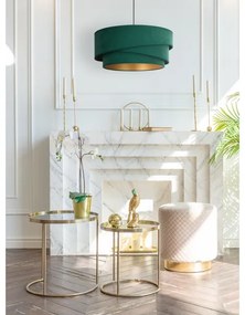 Duolla - Luster na lanku KOBO 1xE27/15W/230V pr. 45 cm zelená/zlatá